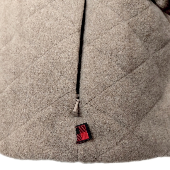 Vtg Woolrich Womens Wool Hazelnut/Heather Cozy Warm Insulated Zip Jacket Sz L - Picture 6 of 9